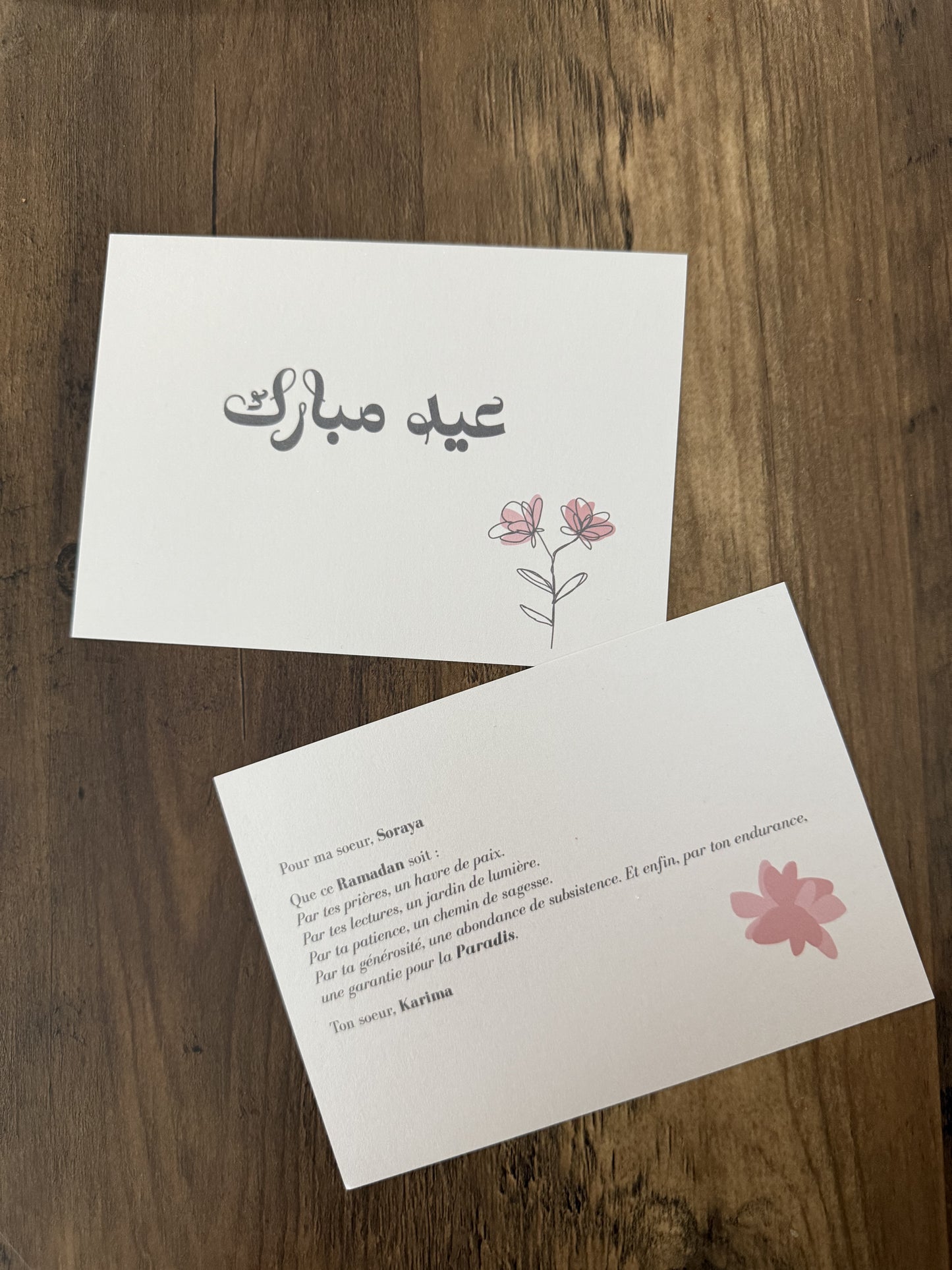 Carte personnalisée flowers